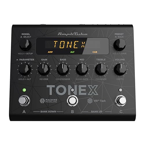 IK Multimedia TONEX Pedal AI machine learning multi effects pedal: Tone Model any electric guitar amp, guitar pedal, distortion pedal, overdrive pedal or other guitar effects - Black