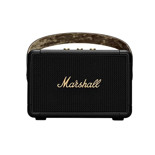 Marshall Kilburn II Bluetooth Portable Speaker, Black & Brass - Black and Brass