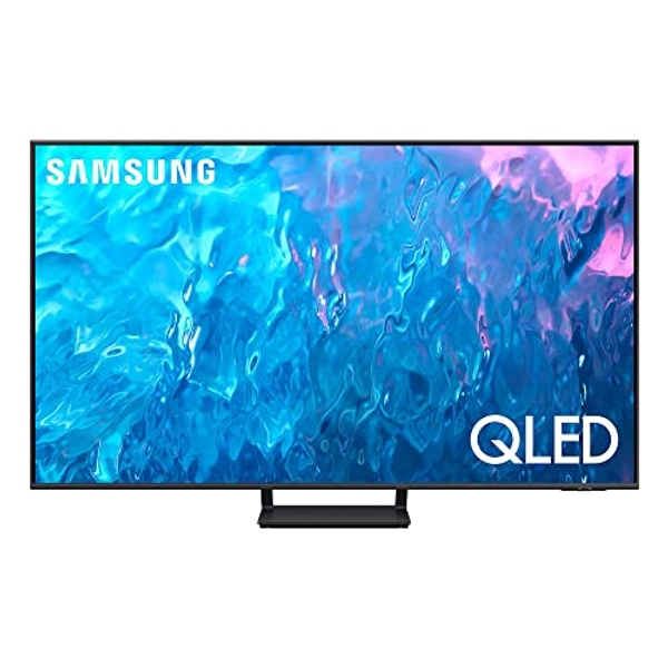 Samsung TV QE55Q75CATXZT QLED 4K, Smart TV 55" Processore Quantum 4K, Dual LED, OTS Lite, AirSlim Design, Integrato con Bixby e Alexa compatibile con Google Assistant, Titan Gray 2023