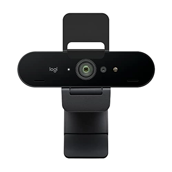 Logitech Brio Stream Webcam - Videochiamate Ultra 4K HD, Microfono con Cancellazione Rumore, Autocorrezione Luce HD, Streaming, Compatibile con Microsoft Teams, Zoom e Google Meet su PC / Mac - Nero