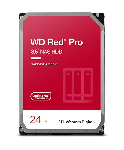 Western Digital 22TB WD Red Pro NAS Internal Hard Drive HDD - 7200 RPM, SATA 6 Gb/s, CMR, 512 MB Cache, 3.5" - WD221KFGX - 22TB