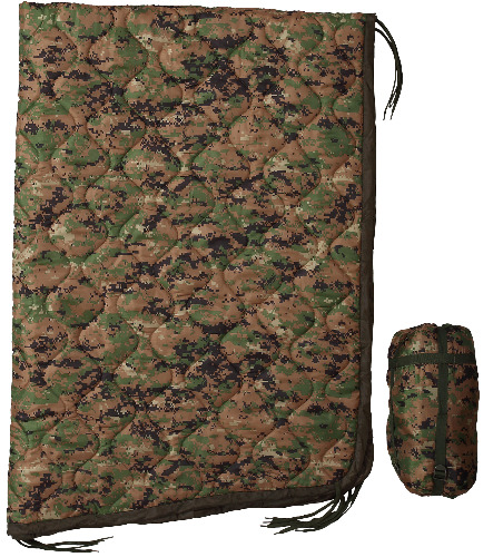 USGI Industries Military Woobie Blanket - Thermal Insulated Camping Blanket, Poncho Liner – Large, Portable, Water-Resistant, for Hiking, Outdoor, Survival, Comes with Compression Carry Bag | Marpat