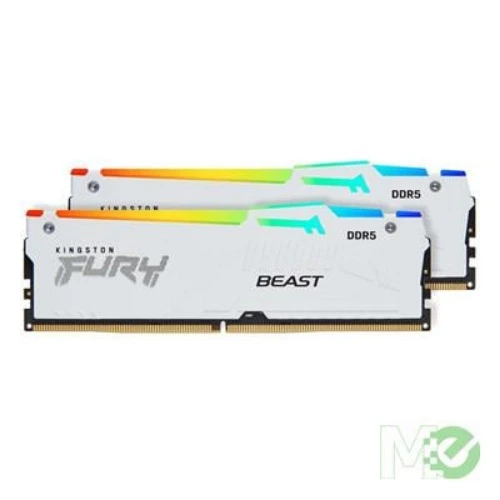 Kingston FURY Beast RGB DDR5 6000MHz CL30 Dual Channel Kit (2 x 32GB), White - DDR5 6000 - Memory Express Inc.