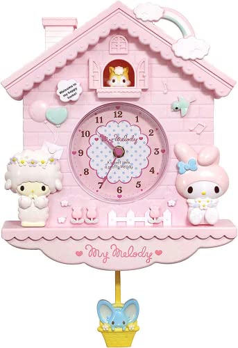 The Wandering Earth Melody Wall Clock 12 Inch Cartoon Swing Kids Girls Quartz Clock Home Decor Bedroom - Pink - 12 Inch