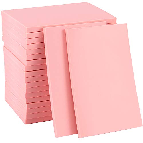 ZOENHOU 20 PCS 4" x 6" Pink Rubber Carving Blocks, Soft Rubber Crafts Rubber Stamping Blanks, Linoleum Blocks for Printmaking - Pink 20PCS