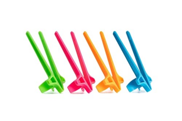 SNACTIV LITE Finger Chopsticks for Gamers - 4PC NEON Bundle - As Seen on Shark Tank! Official Gaming Snacking Tool - Enjoy Snacks & Chips Easily - Innovative Solution - Neon
