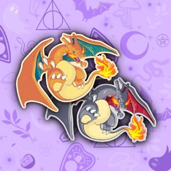 Charizard  Shiny Charizard  Pokemon  Pastel  Sticker  | Etsy