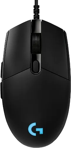 Logitech G PRO Wired Gaming Mouse, HERO 25K Sensor, 25,600 DPI, RGB, Ultra Lightweight, 6 Programmable Buttons, On-Board Memory, Built for esports, PC/Mac - Black - Single
