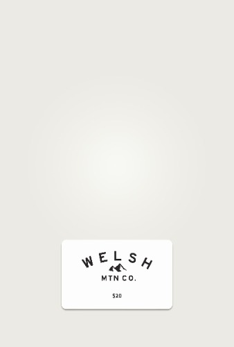 Welsh Mtn Gift Card - $20.00 USD