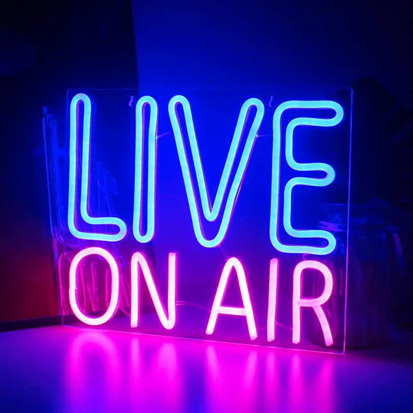 Live On Air Neon Light Letters Led Neon Signs Wall Decor for Studio Game Room Broadcasting Room Boys Room Teens Gift - Liveonair