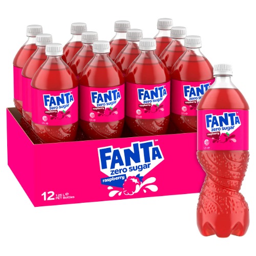 Fanta Raspberry Zero Sugar, 12 pack