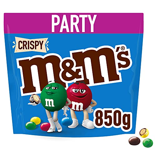 M&M'S Crispy Milk Chocolate Party Bulk Bag, Chocolate Gift & Movie Night Snacks, 850g - Party Bag - single