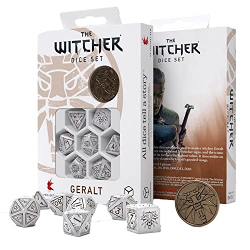 Witcher dice (white)