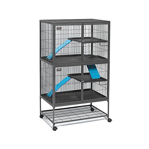 MidWest Homes for Pets 182 Ferret Nation Double Story Unit, 1-Year Manufacturer Warranty - Platinum Gray - 36.0"L x 25.0"W x 63.3"H