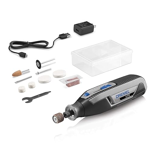 Dremel Lite 7760 N/10 4V Li-Ion Cordless Rotary Tool Variable Speed Multi-Purpose Rotary Tool Kit, USB Charging, Easy Accessory Changes - Perfect for Light-Duty DIY & Crafting - Rotary Tool 7760-N/10