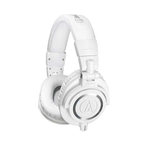 Audio-Technica ATH-M50XWH Professional Studio Monitor Headphones, White - White Wired Headphone