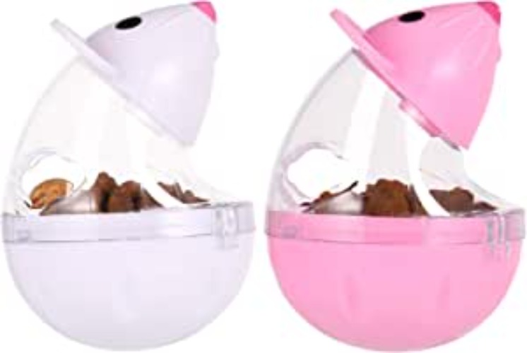 tiopeia 2Pcs Cat Treat Dispenser Toy, Mouse Shape Cat Interactive Toy and Food Dispenser for Pet Increases IQ Interactive & Food Dispensing