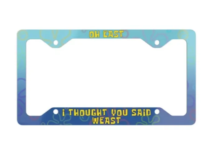 Oh East Spongebob Car License Plate Frame