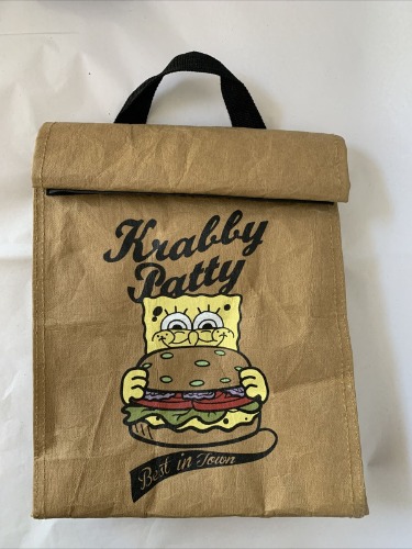 RARE Nickelodeon SpongeBob SquarePants Krabby Patty Insulated brown lunch Box