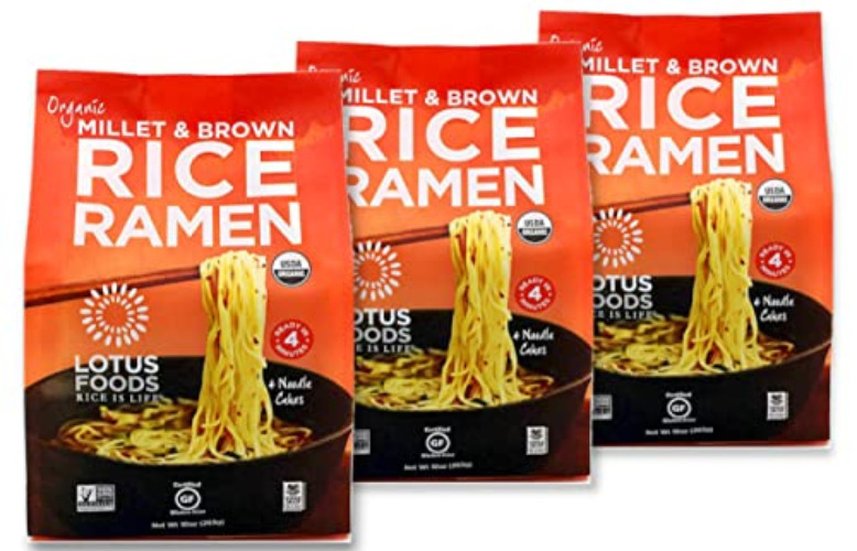 Lotus Foods Organic Millet & Brown Rice Ramen, 10 Oz (PACK OF 3) - Millet & Brown Rice Ramen - 3 Pack