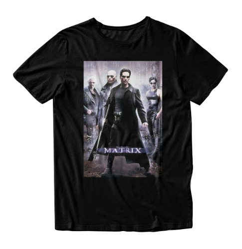 The Matrix Mens Neo Shirt Neo, Morpheus and Trinity Tee Shirt Keanu Reeves Graphic T-Shirt