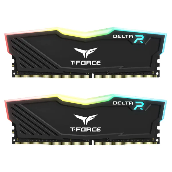 TEAMGROUP T-Force Delta RGB DDR4 16GB (2x8GB) 3600MHz (PC4-28800) CL18 Desktop Gaming Memory Module Ram TF3D416G3600HC18JDC01 - Black - 16GB(2x8GB) DDR4 3600MHz 18-22-22-42 Black