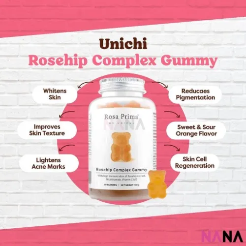 Unichi Teddi Lab Rose Collagen Gummy Bear 60 Gummies