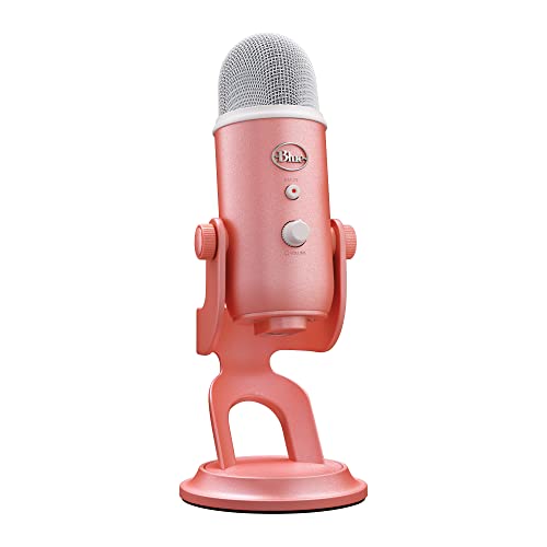 Logitech G Blue Yeti Micrófono USB para Streaming de Gaming, Software Blue VO!CE, PC, Podcast, Estudio, Mic para Ordenador, Temas únicos de Streamlabs, Acabado de Edición Especial - Rosa - Rosa - Micrófono