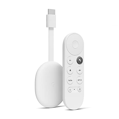 Chromecast con Google TV (HD) - Reproduce contenido en streaming en el televisor con el mando de control por voz - Películas, series en HD - HD Nieve