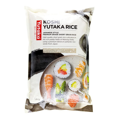 Yutaka Koshi Premium Grade Japanese Short Grain Rice from Vietnam, 5000 g, YTK019