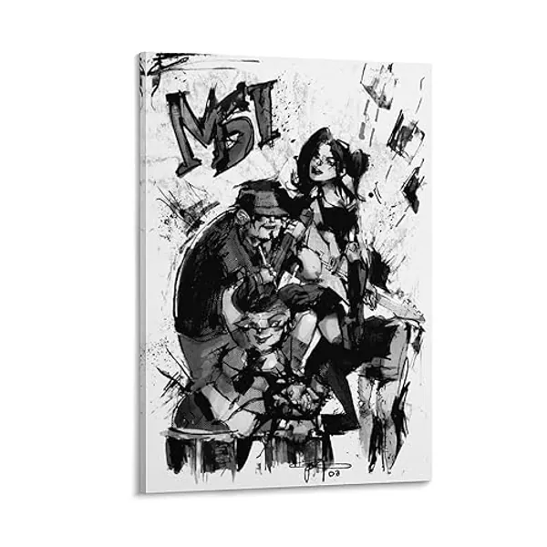 Vintage Cartoon Poster Mindless Self Indulgence Punk Band Art 1 Canvas Painting Wall Print Art Poster for Bedroom Living Room Decor Poster for Bedroom Living Room Office Decor 08x12inch(20x30cm)Frame- - 08x12inch(20x30cm) - Frame-style