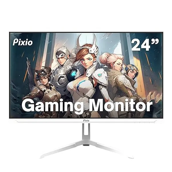 Pixio PX248 Wave White 24 inch 200Hz Refresh Rate FHD 1080p Resolution Fast IPS Panel 1ms GTG Response Time White Gaming Monitor with Adaptive Sync - 24 inch - 200Hz 1080p - White