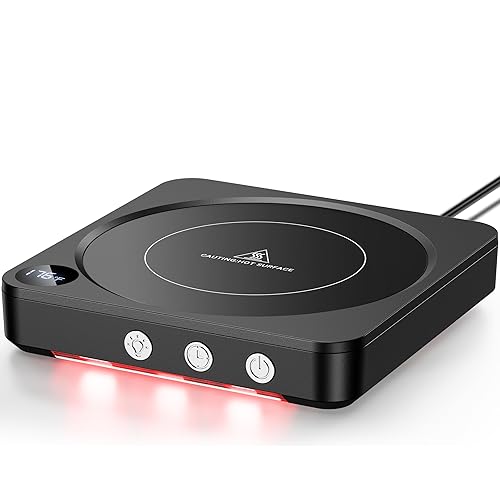 House Gem Mug Warmer - 36W Coffee Mug Warmer for Desk with Temperature Display, 2-12Hrs Auto Shut Off, Smart Candle Warmer - Ideal Coffee Gifts Accessories Keep Beverages Coffee Warmer (Black) - Black