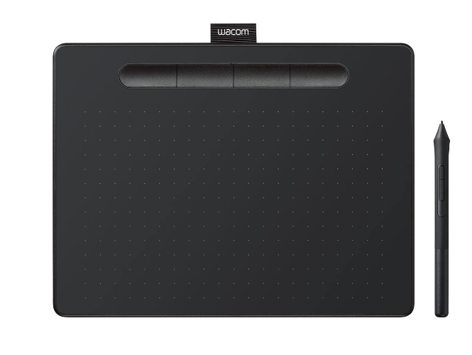 Wacom Intuos Medium Drawing Tablet - Digital Tablet for Painting, Sketching and Photo Retouching with pressure sensitive pen, black - Ideal for Work from Home & Remote Learning
