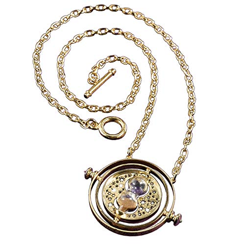 The Noble Collection Harry Potter Hermione’s Time Turner 24K Gold Plated - 1.4in (3.5cm) Includes 18" Chain & Display Box - Harry Potter Film Set Movie Props Gifts
