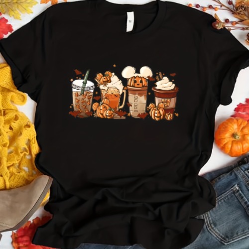 Halloween Drinking Imprimer T-shirt D'été, Tee-shirt Décontracté À Manches Courtes Et Col Rond, Vêtements Pour Femmes