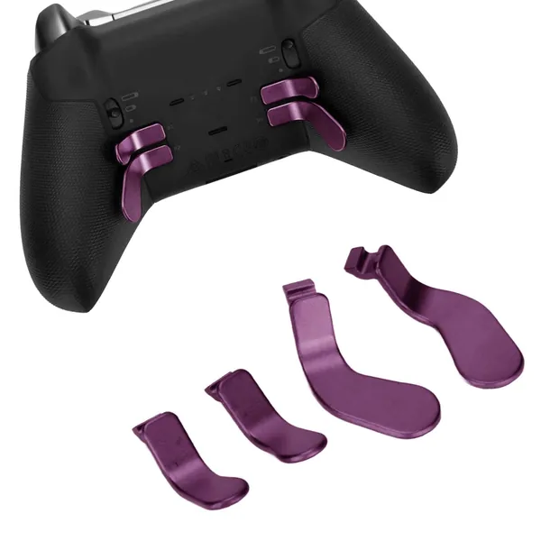 För Xbox One Elite Controller Series 2 Model 1797 Controller Metallersättningsdelar, Inklusive 4st Trigger Controller Paddlar Material Av Rostfritt Stål(Lila) - Lila