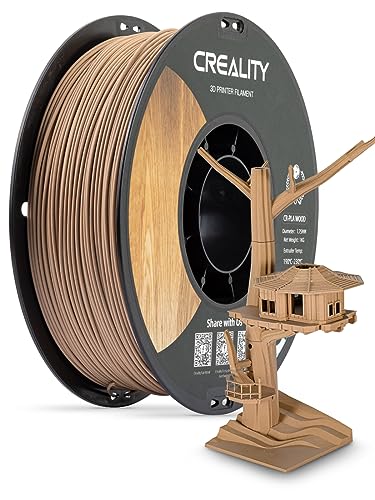 Creality Wood Filament PLA, 3D Printer Filament 1.75 mm, Smooth Silk Texture, Toughness, 1kg(2.2lbs)/Spool Printing Filament, for All FDM Printers (Wood) - Wood - Wood