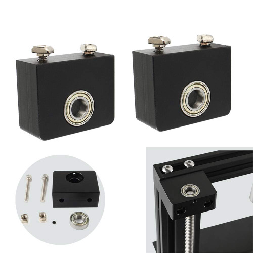 3D Printer Upgrade Aluminum Z-Axis Leadscrew Top Mount for Creality CR-10/CR-10S, Ender 3/Ender 3Pro/Ender 3 V2 Metal Z-Rod Bearing Holder (Pack of 2) - 