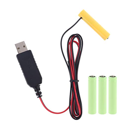  USB Power Supply Cable Replace 1-4 AAA Batteries 