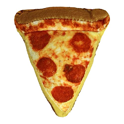 Huxley & Kent Cat Toy | Pizza | Snack Attack Strong Catnip Filled Cat Toy | Soft Plush Kitty Toy with Catnip and Crinkle | Kittybelles - Pizza