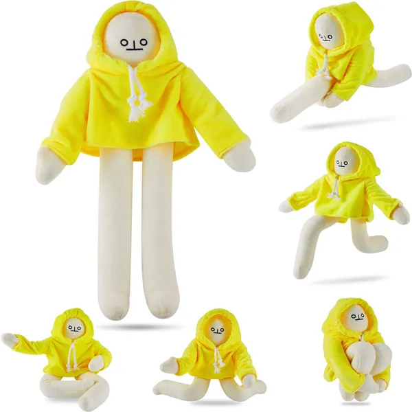 Banana Doll Man Plush Banana Toy Man with Magnet Changeable Plush Pillow Toy Man Doll Decompression Toy Stuffed Doll Toy Present for Boys Girls Birthday Party Festivals (16 Inch) - 16 in