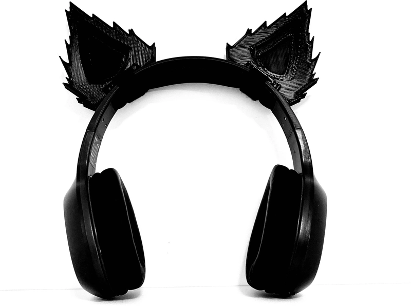 Werewolf / Wolf Ears Headset Attachments & Cosplay Props. Twitch Streamer Gaming Headset Attachment