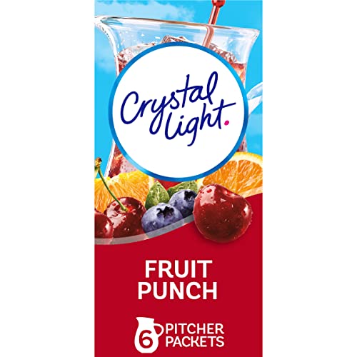 Crystal Light Sugar-Free Fruit Punch Low Calories Powdered Drink Mix 72 Count Pitcher Packets - Sugar-Free Fruit Punch - 6 Count (Pack of 12)