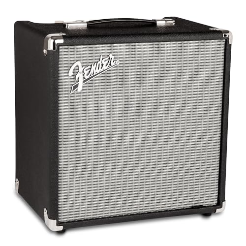 Fender Rumble 25 V3 Bass Amp for Bass Guitar, Bass Combo, 25 Watts, with 2-Year Warranty 8 Inch Speaker, with Overdrive Circuit and Mid-Scoop Contour Switch - 25 watt - Amp only