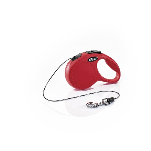 Flexi Classic Cord Cat Lead Red Extra Small 3m Retractable Cat Leash/Lead for cats up to 8kgs/18lbs