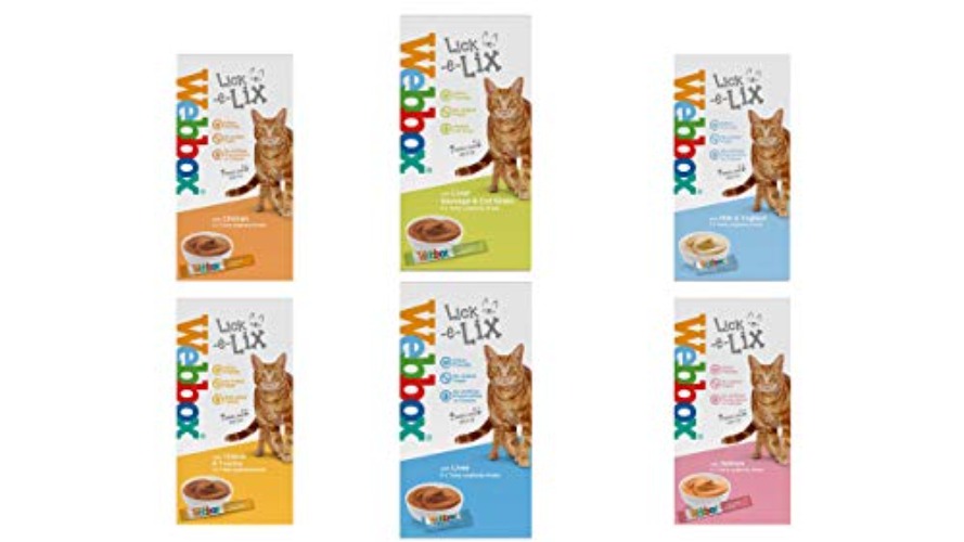 WUNDAPETS *NEW* 6 X MIXED VARIETY PACK WEBBOX DELIGHT LICK-E-LICKS CAT KITTEN TREAT SNACK