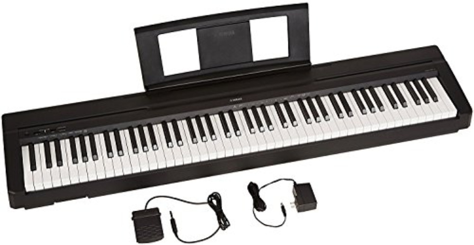YAMAHA P71 88-Key Weighted Action Digital Piano with Sustain Pedal and Power Supply (Amazon-Exclusive) - P71 - Black - Digital Piano