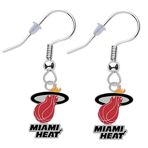 Miami Heat Logo Earrings Pierced