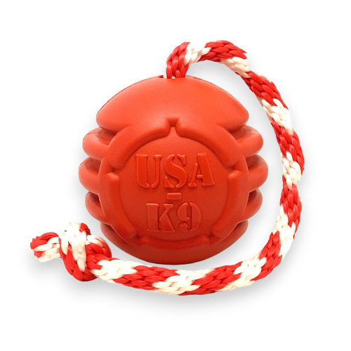 Tug Ball K9 Durable Rubber Dog Toy